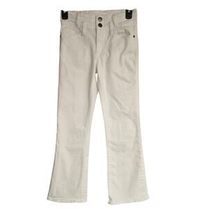 Women's Frame "Le Crop Mini Boot" Jeans in White Denim - Size 24